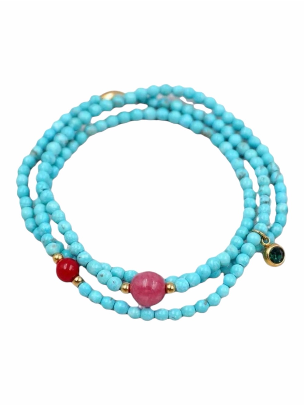Turquoise Beaded Wrap Bracelet NWT